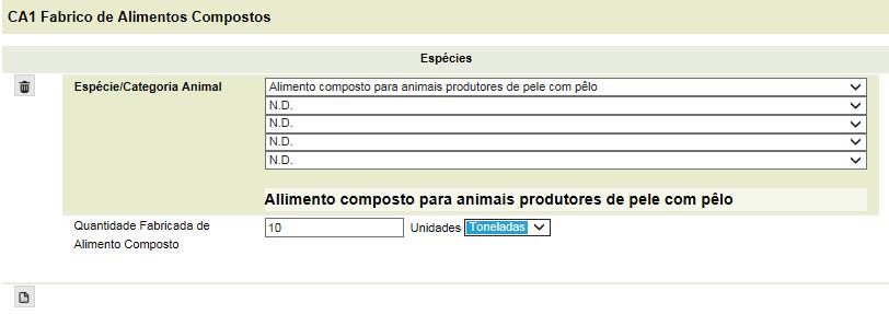 Galinhas para postura e reprodutores 5º Nível: Pintos cria O sistema indica automaticamente: Alimentos composto completo para pintos destinados a postura ou