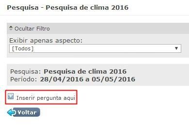 Informe o Título e o Período previsto para aplicação da Pesquisa.