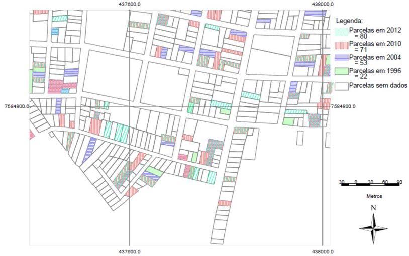 104 A partir da consulta do relatório da Figura 62 foram elaborados os mapas no gvsig, como mostram as Figura 66, Figura 67 e Figura 68.