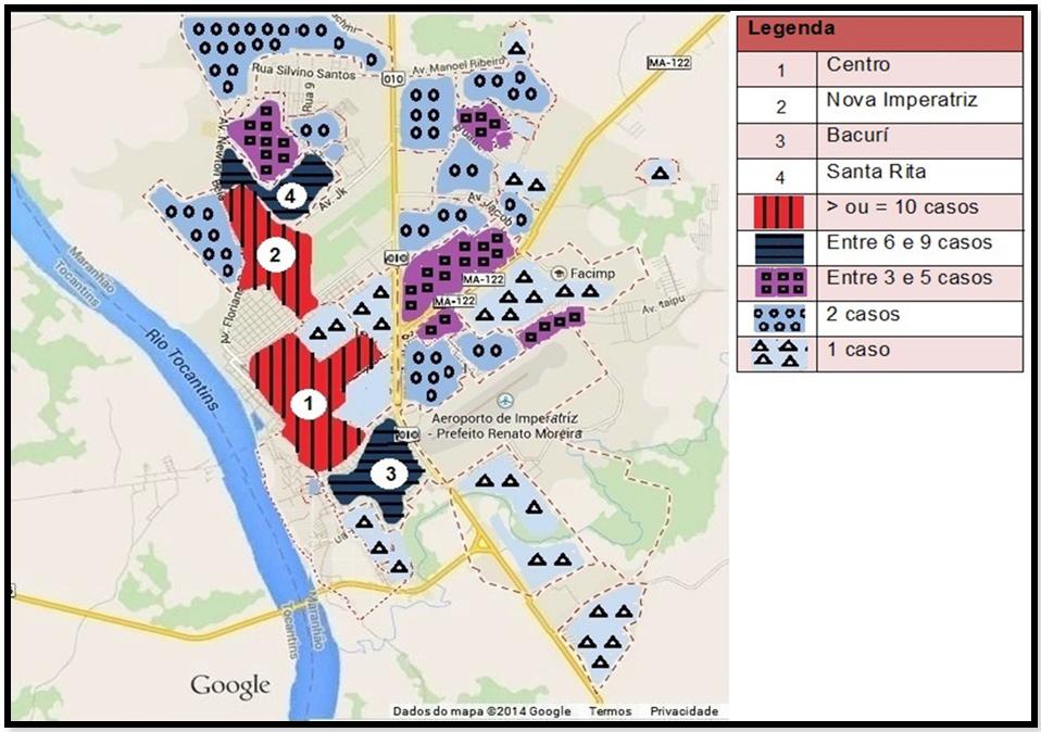 Distribuição Espacial e Geoprocessamento de Pacientes com Fissura Labiopalatina na Cidade de Imperatriz, Maranhão, Brasil Figura 2.