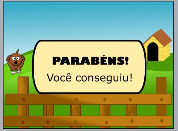 Adicionando mensagem final Para exibir a mensagem final indicando