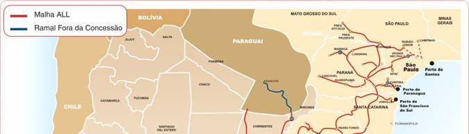 Perfil da Companhia Área de cobertura 62% do PIB do Mercosul 65% das exportações de grãos da América do Sul