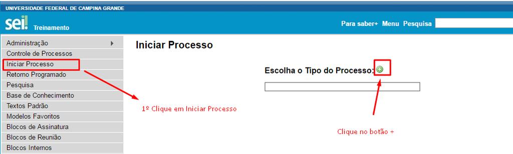 1. Iniciar Processo 2.