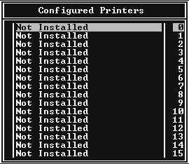 4. Seleccione a opção Configuração da impressora no menu Configuração do servidor de impressão e pressione Enter. 5.