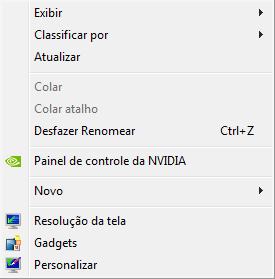 Paint e WordPad com faixa de opções (semelhante ao Office 2007) ReadyBoost (Utiliza Pendrives ou HDs externos para acelerar o sistema memória virtual) ÁREA DE TRABALHO DESKTOP ÁREA DE