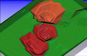 QuickPit O módulo GeoMine QuickPit é uma ferramenta rápida de design de cava que permite ao usuário construir, em poucos minutos, cavas completas e pilhas de estéril projetadas com rampas.