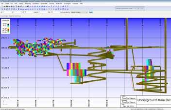 ucad O módulo GeoMine ucad é uma ferramenta de CAD especializada para projetos de mina subterrânea.