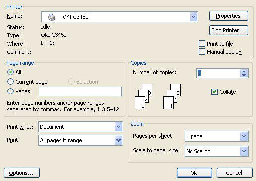PREFERÊNCIAS DE IMPRESSÃO EM APLICAÇÕES DO WINDOWS Quando imprime um documento a partir de uma aplicação do Windows, surge uma caixa de diálogo Imprimir.