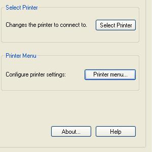 O botão Menu da Impressora permite o acesso às definições do menu da impressora.