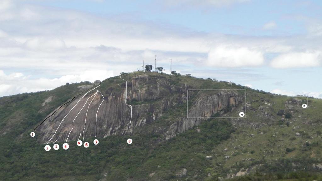 25 SERRA DA PRATA Setor com vias fixas de até 290m e escalada técnica/aderência.