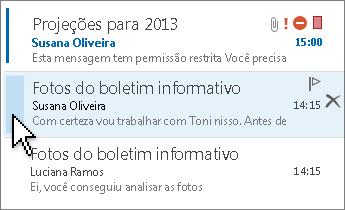 Além disso, com os botões Todos e Não Lidos na caixa de entrada, você pode se concentrar nas