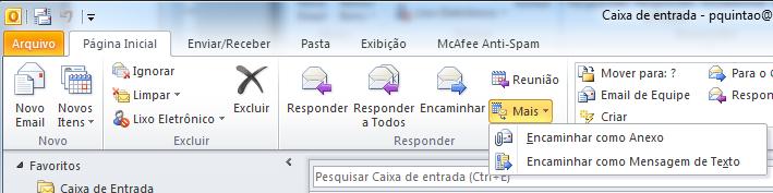 Para adicionar um destinatário, clique na caixa Para, Cc ou Cco e digite o destinatário. Adicionar um anexo a uma mensagem de e-mail Arquivos podem ser anexados a uma mensagem de e-mail.