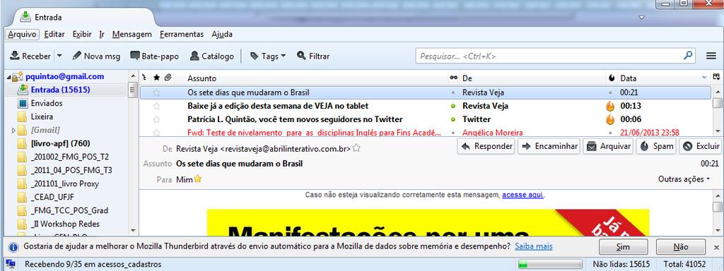 Figura. Uso do Alt para exibir a barra de Menus Conforme visto na figura anterior, logo na tela inicial do aplicativo utilizei a versão 17.0.