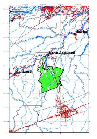 Localização do Projeto A RDS do Juma Município de Novo Aripuanã 228 km de Manaus Area total