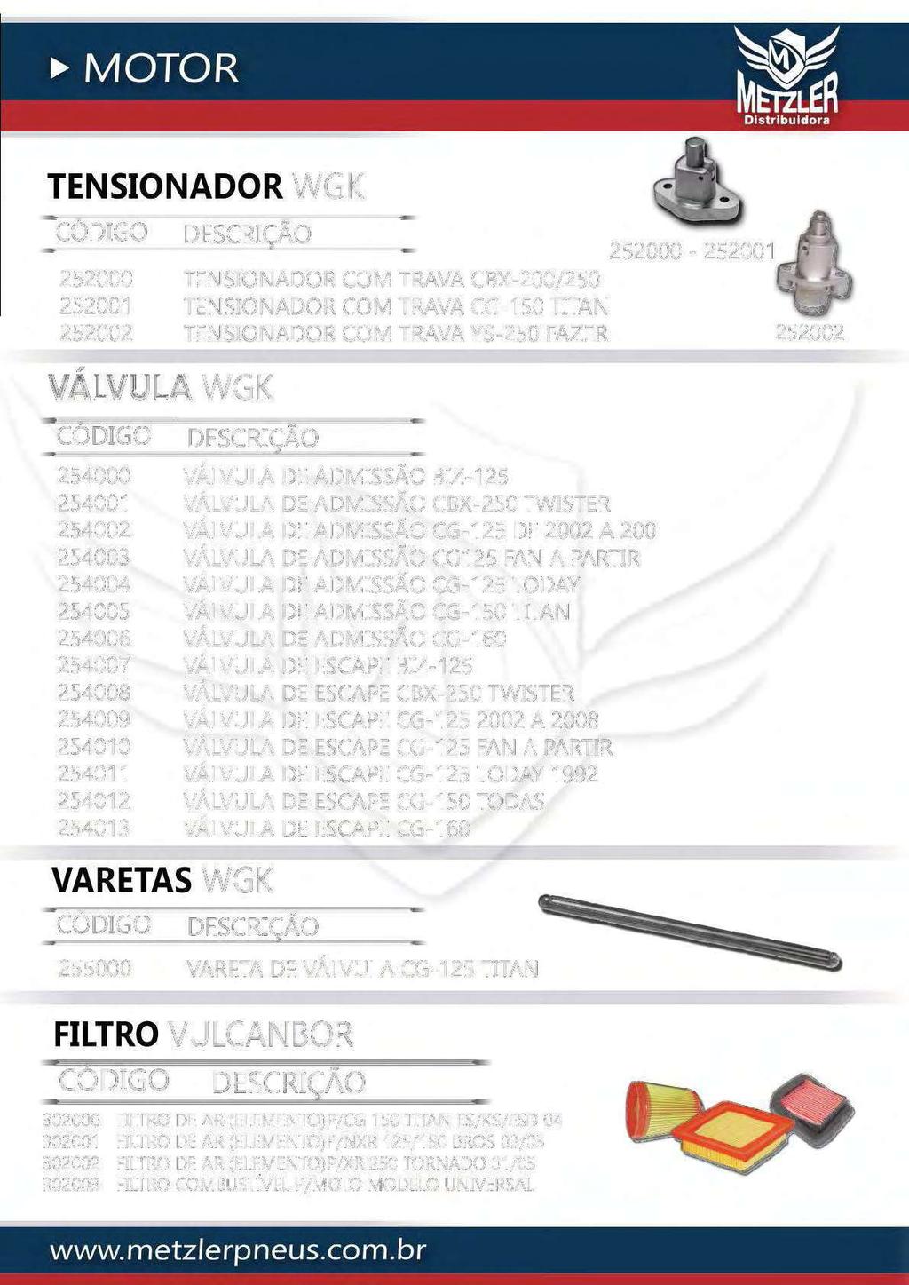 TENSIONADOR WGK 252000 252001 252002, VALVULA WGK 254000 254001 254002 254003 254004 254005 254006 254007 254008 254009 254010 254011 254012 254013 252000-252001 TENSIONADOR