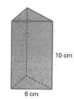 (Gabarito: 512 l e 512000 ml) 5. Em um prisma regular triangular, cada aresta lateral mede 10 cm e cada aresta da base mede 6 cm. Calcular desse prisma: a) a área de uma face lateral.