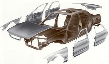 5. Materiais A escolha do material correto para a construção da carroçaria de um carro é um processo extremamente complexo, pois engloba a satisfação de diversos fatores, entre eles: a sua duração; a