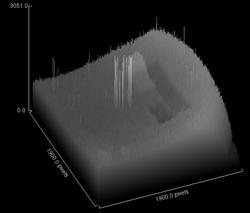 Para isso, foram utilizadas três imagens mamográficas de um simulador de mama (phantom) obtidas com diferentes níveis de radiação, o que produziu diferentes níveis de ruído quântico.