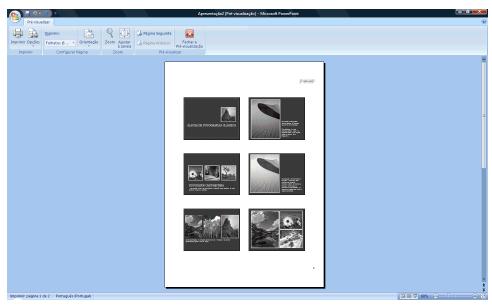 Pré-visualizar uma Apresentação Antes de imprimir, é fundamental