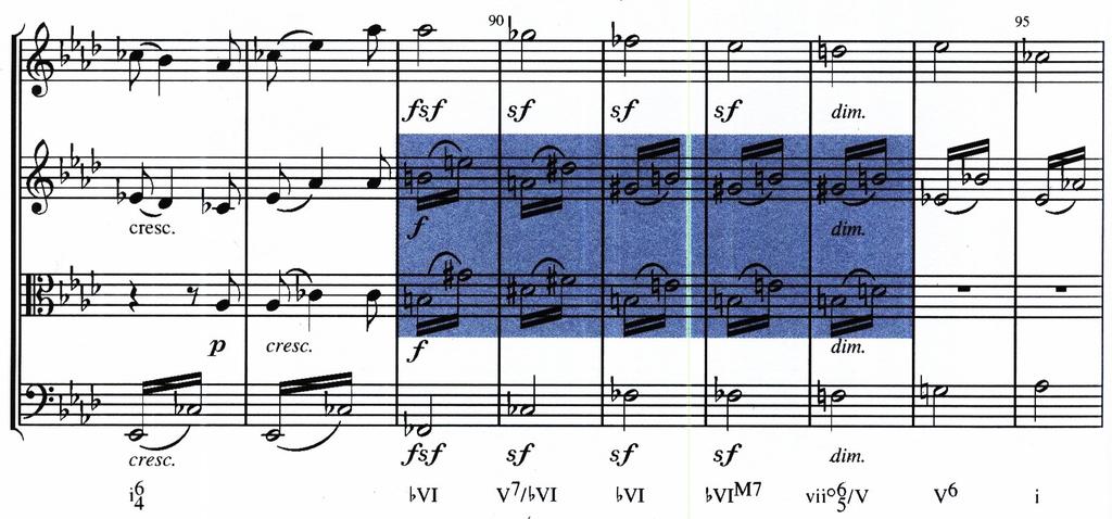 inteiro. No Trio para Cordas de Schubert existe uma modulac a o de Si maior para Sol maior ( VI), que em seguida, atrave s de uma mistura de modos, muda para Sol menor.