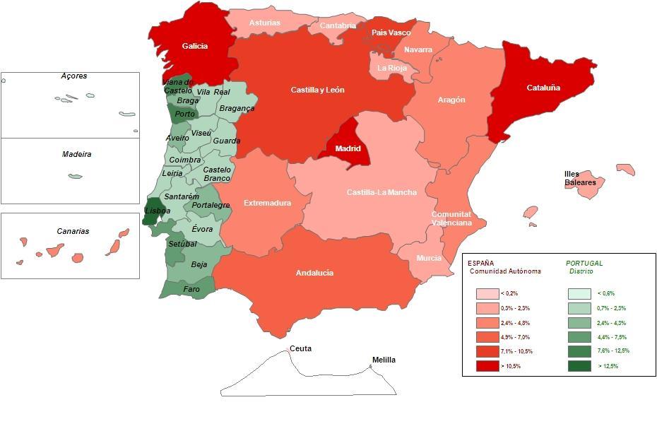 3.3 DESEMPREGADOS ESPANHÓIS RE- GISTADOS EM PORTUGAL (CONTINEN- TE) E PORTUGUESES EM ESPANHA 3.