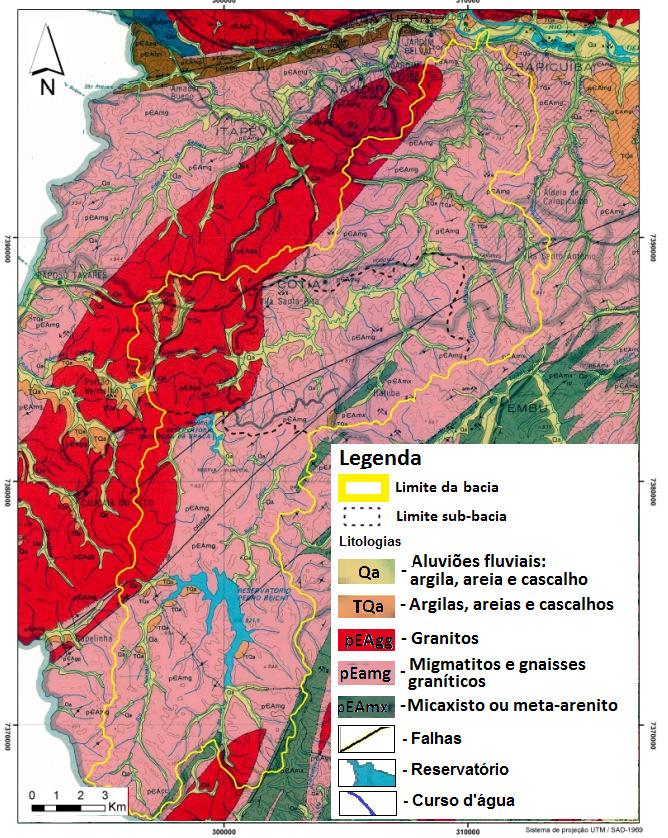 Figura 17 Mapa geológico da bacia