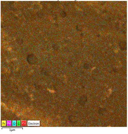 Figura 4 imagens do EDX em que mostra os elementos presentes na superfície da membrana dopada de cobre metálico Na amostra de quitosana revestida níquel,