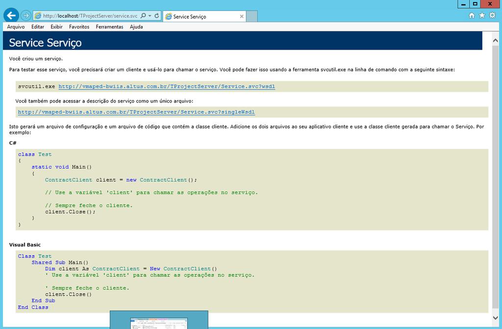 http://localhost/tprojectserver/service.svc e as seguintes informações irão aparecer. Figura 7-5.