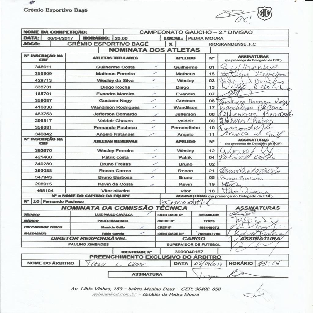 DELETAR O MODELO DE FORMULÁRIO PADRÃO DO CLUBE