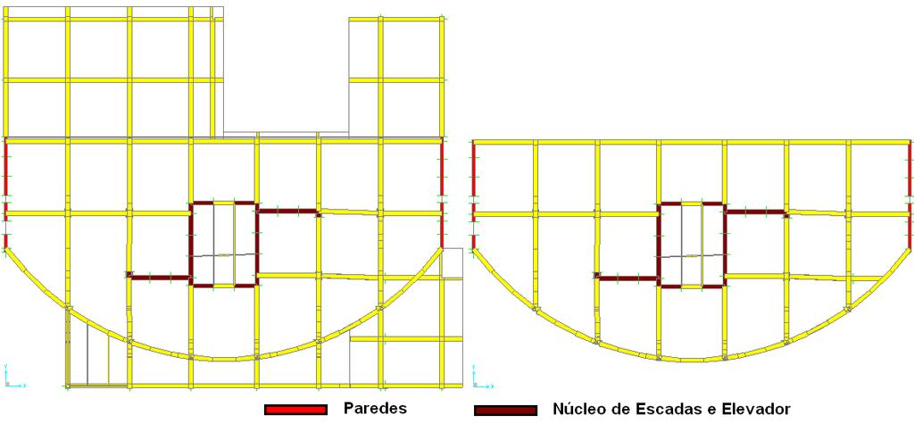 Figura 6.3 Planta do piso térreo e de um piso em altura.