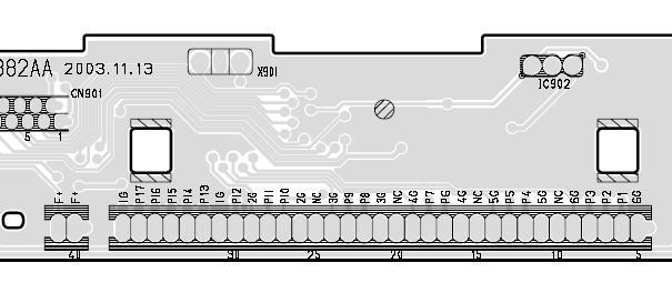 SD-7061 ou SD-7062 Se não houver tensão no conector CN603 da PCI Principal, neste caso o problema está na PCI da fonte, verificar se o R107 está aberto ou alterado caso não esteja substituir IC101