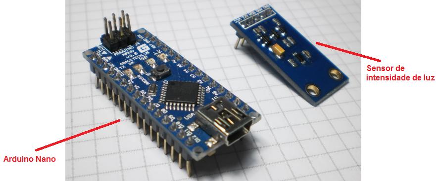 Arduino e sensor de luminosidade Introdução O sensor digital de intensidade de luz BH1750FVI converte um dado do mundo real, para um valor na forma digital em 0 s e 1 s.