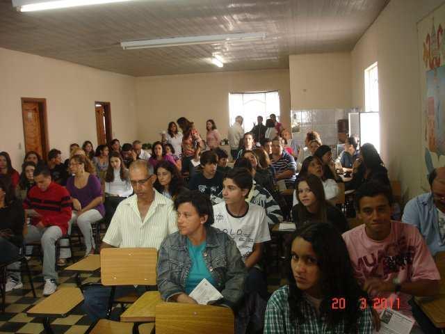 Palestra para 86 pessoas na basílica,