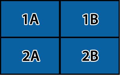 9. Selecione o menu Config.Localização e aperte Enter. 10. Configure a posição de cada imagem projetada em Ordem da Linha e Ordem da Coluna.