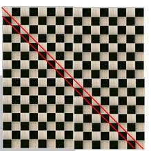 x=7,5 Se eu for aumentando o número dos quadrados, a distância entre as duas linhas vermelhas vai diminuir, o meu número triângulo vai se aproximar cada vez mais o triângulo geométrico: Aqui o número