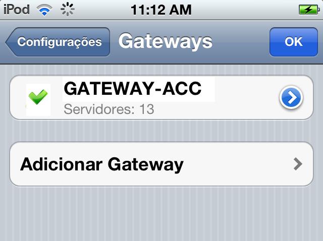 Insira o IP/Hostname do Gateway. 3. Insira o Número de Porta do Gateway. O número da porta é 80 por padrão. 4. Insira seu nome de usuário e senha para o Gateway. 5.