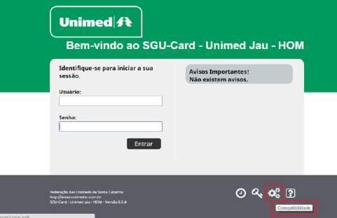 Para que o sistema funcione corretamente no computador em que a aplicação será acessada é importante verificar se todos os