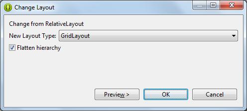 Vamos alterar a estrutura padrão de layout da tela do dispositivo, passando do RelativeLayout para o LinearLayout.