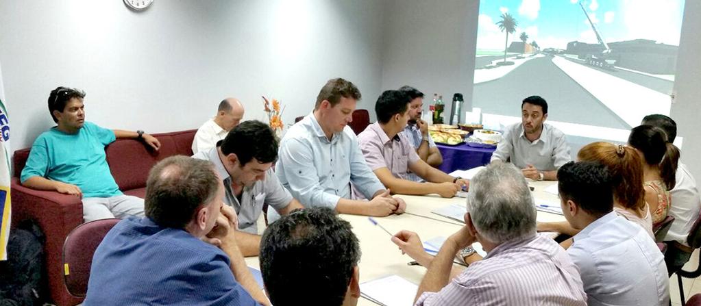 SICMA Reunião debate obras de mobilidade urbana em Anápolis convite da diretoria, o secretário A municipal de Obras, Serviços Públicos e Habitação, Leonardo Viana, e o diretor geral da Companhia