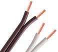 Cabos Cables Cordão Paralelo 300 V 2 condutores de 0,5 a 4 mm² Encordoamento: Classe 5 Isolamento: PVC-D Cores: Branco, Marrom Parallel Cord 300 V 2 conductors from 0,5 to 4 mm² Stranding: Class 5