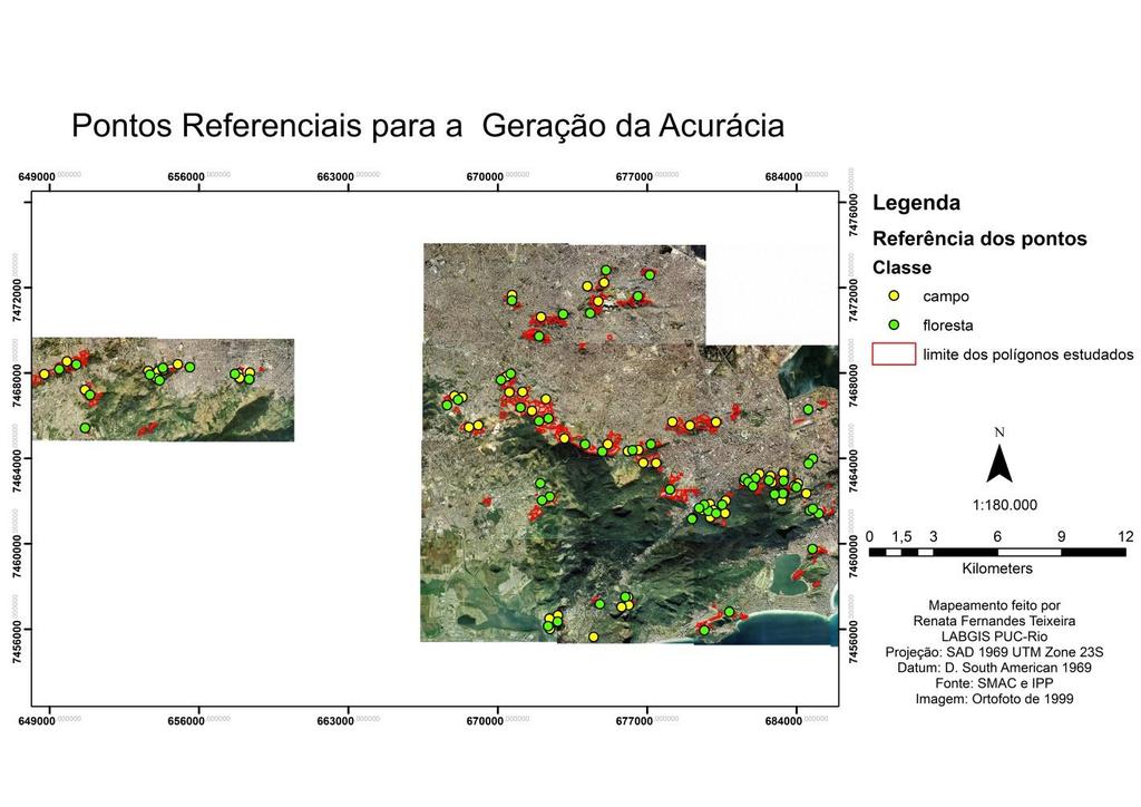 Resultados e Discussões: Como resultado da classificação gerou-se o mapa de cobertura da terra das áreas de reflorestamento para os anos de 1999, 2008 e 2013.