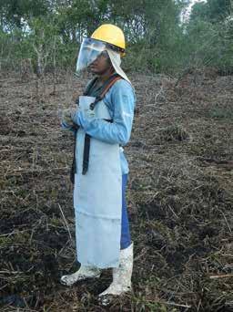 CAPÍTULO 4: USO DE EQUIPAMENTOS DE PROTEÇÃO INDIVIDUAL (EPIS) NA RESTAURAÇÃO DE MANGUEZAIS Um ponto crucial em relação à segurança dos trabalhadores que atuam com restauração florestal de manguezais