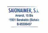 Bilbao, 4 de Outubro de 2016 Informação ao Mercado A SAIONAMER, S.L. vem por este meio informar que nomeou a Lusosem, S.A. distribuidor da sua Gama de PRODUTOS CHAMAE para o mercado Português.