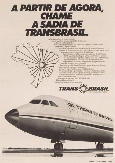 78 Cm este anúnc publcad na extnta revsta Banas, em junh de 1972, a Transbrasl