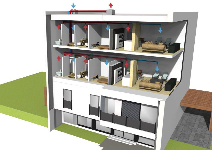 CONTROLO DE PRESSÃO CONSTANTE O sistema CPC permite um funcionamento automático do ventilador, através de uma sonda de pressão incorporada e da eletrónica de controlo para