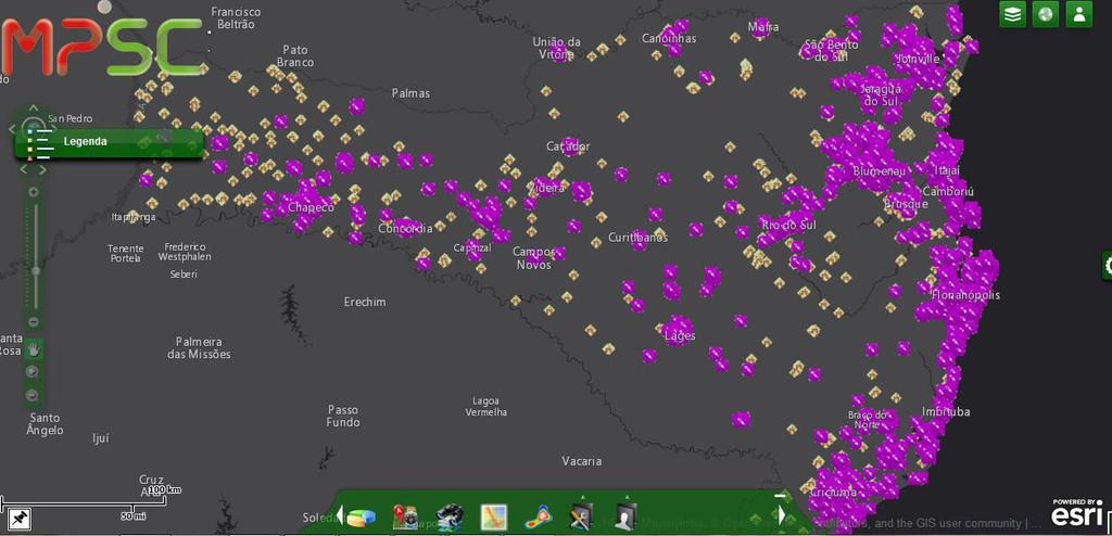 Sobrepondo Camadas de dados no mapa Escolas x