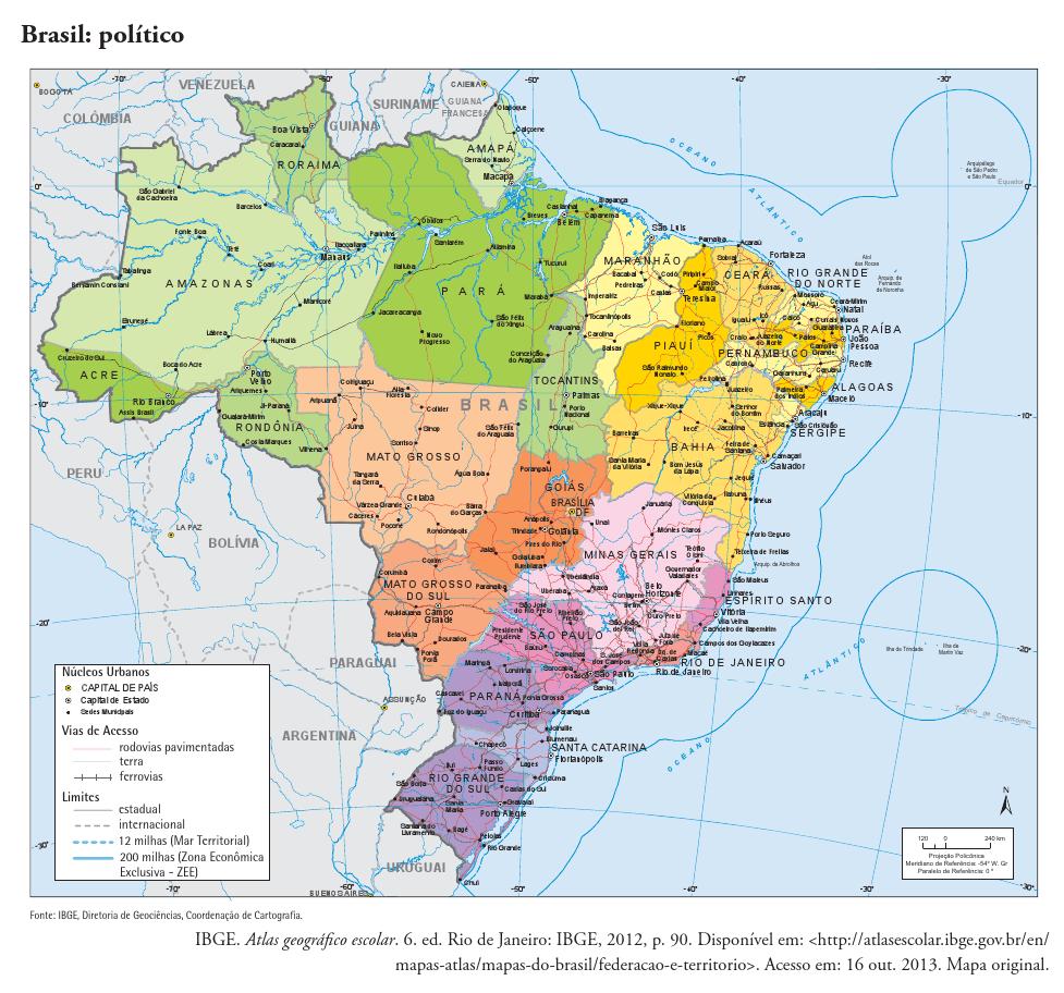 LEITURA E ANÁLISE DE MAPA A cidade mais próxima do ponto 10º de latitude sul e 48º de longitude oeste que está representada no mapa é Palmas (TO).