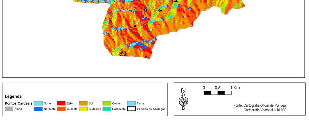 Também, a nível dos pedidos de alteração, esta é uma freguesia com menos pedidos, apenas sete, repartindo-se quase equitativamente entre pedidos de Agro- Florestal, RAN E REN.