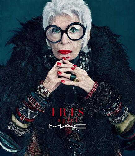 Por fim, a título de exemplificação apresentamos a modelo Iris Apfel, 93 anos, designer de interiores que nos anos 1950 era proprietária de uma fábrica de tecidos, sendo provavelmente naquele período