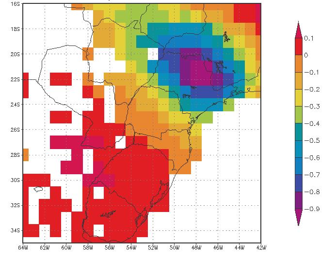 46 (a) (b) (c) (d) Figura 11 - Modos de variabilidade de dados de precipitação filtrados na banda intrasazonal de 10/50 dias - com rotação. 3.